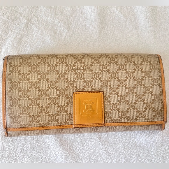 Vintage Celine Triomphe leather wallet w/ Kiss Lock - Picture 3 of 12